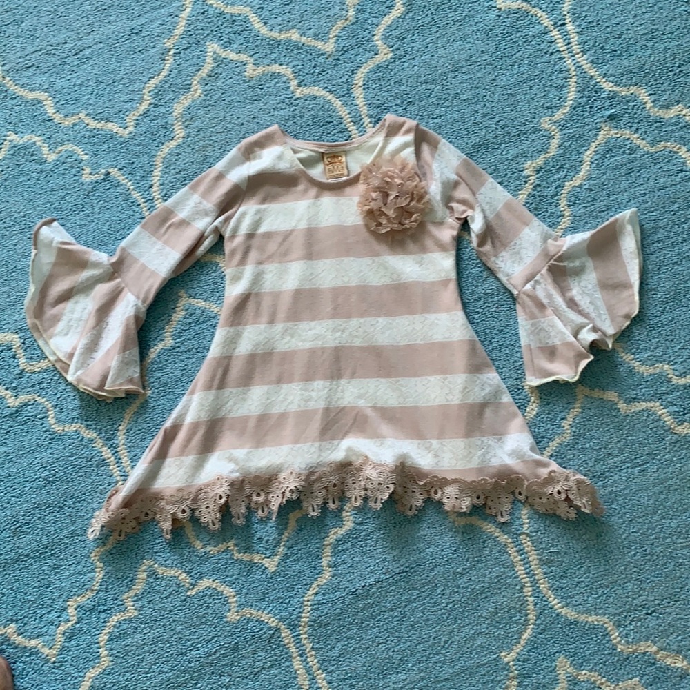 Mia Belle Baby striped top size 4T/5Y